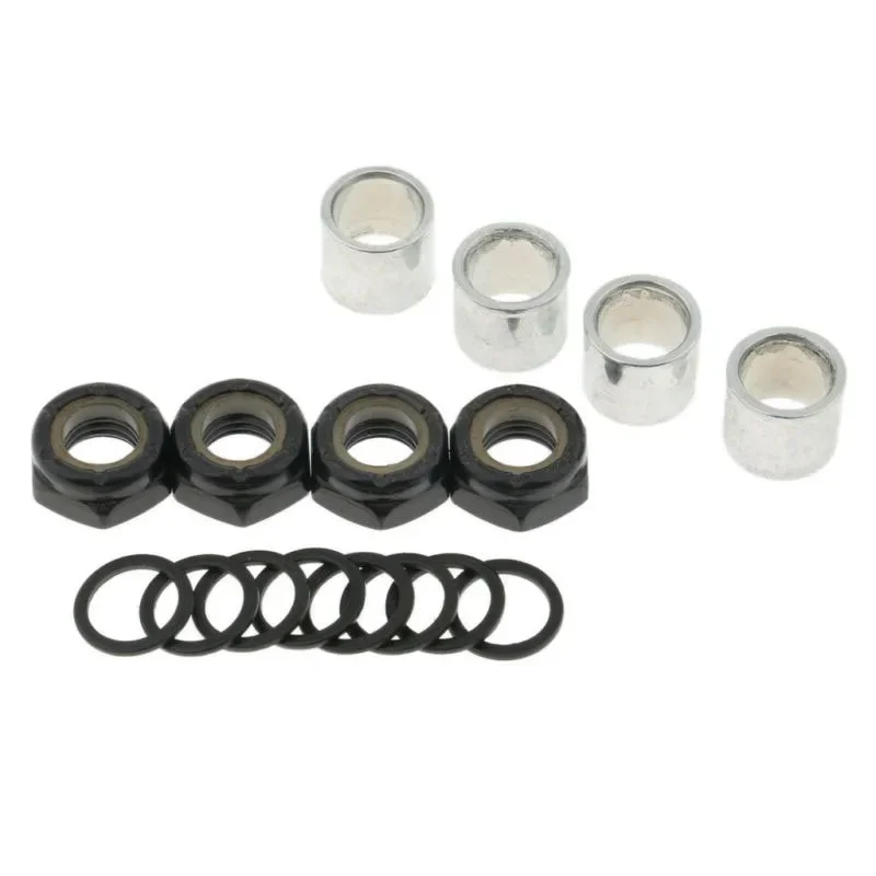 Skateboard Bearing Spacers Washers Nuts Speed Kit Longboard Repair Rebuild Reducing Friction Skateboard Accessories