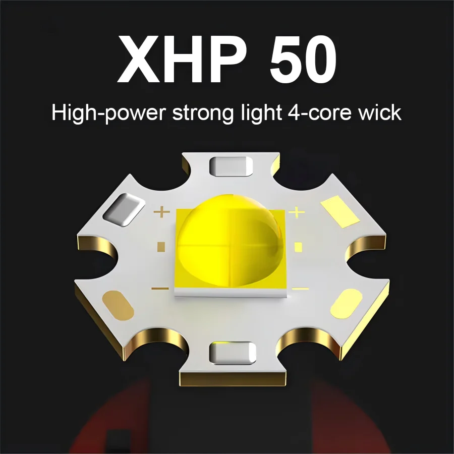 New High Power Led Rechargeable Diving Flashlight XHP50 Strong Light LED Snorkeling Flashlights With Wistband IPX8 Waterproof