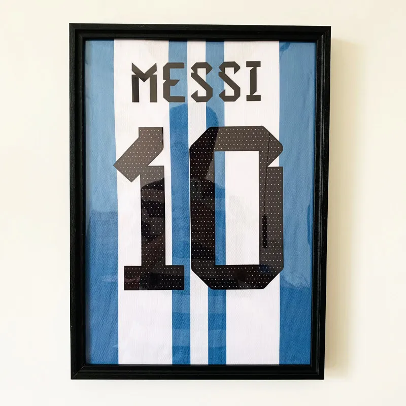 Solid wood jersey frame for display and mounting. Gift for memorizing Messi. Basketball and football jersey storage box.