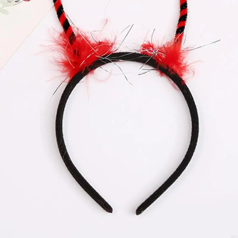 H0XF Lovely Antenna Hair Hoop Hair Holder Live Broadcasting Cosplay Party Costume Headwear for Teens Woman