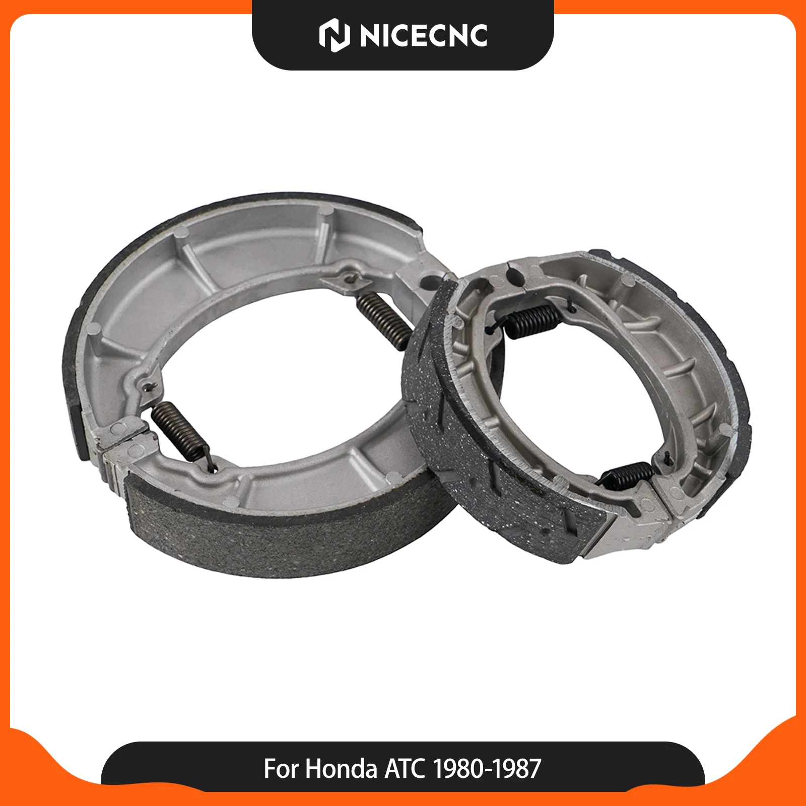 For Honda ATC 200S 1980-1987 Front & Rear Brake Shoes Pair For Honda ATC185 ATC125M High Temp Resistant Motorcycle Accessories