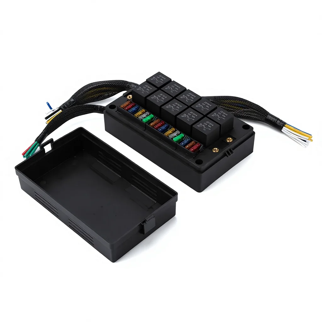 40A 5‑Pin DC 12V Automotive Relay Fuse Box for Motorcycles