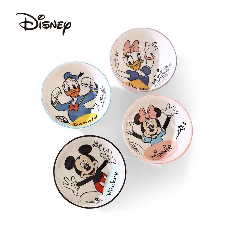 Cute Mickey Minnie Ceramic Bowl Gift Box Cartoon Interesting Creativity Household Tableware Friend Birthday Gift Party Favors