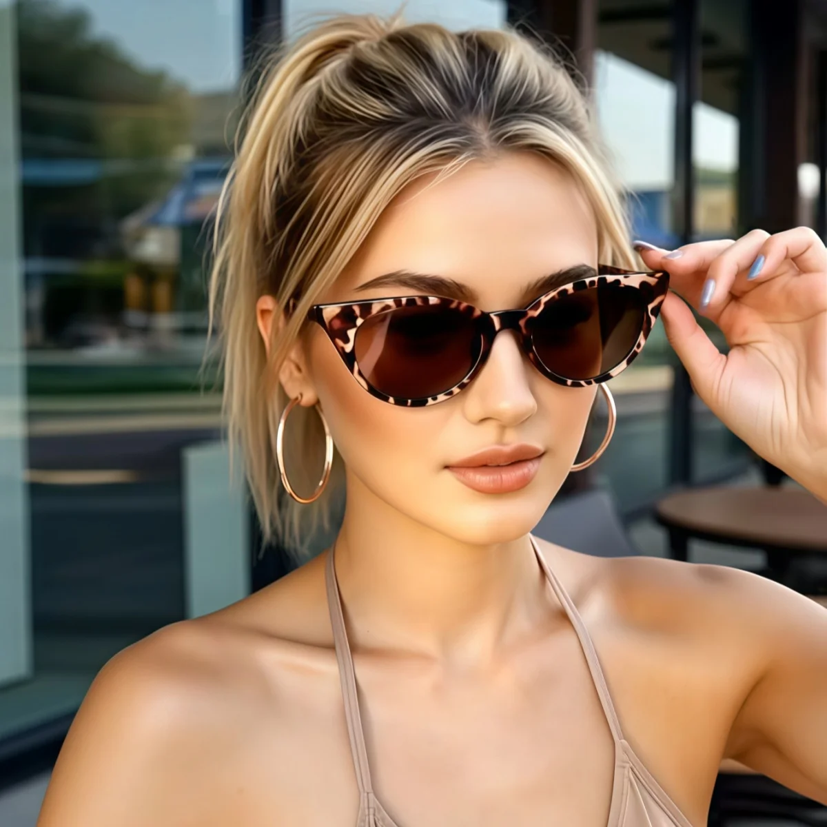1 Stück europäische und amerikanische Retro-Sonnenbrille für Herren und Damen, trendige vielseitige Sommersonnenschutz und UV-Schutz fr