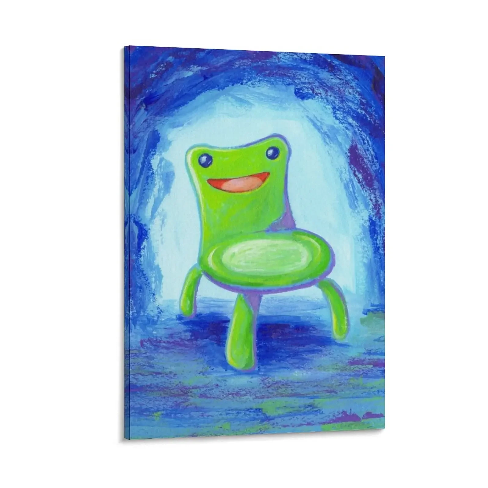 Froggy Chair - Only 1,440 Bells! Canvas Painting room decorations aesthetic Decor for room