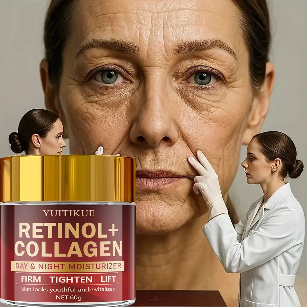 YUITIKUE Retinol Collagen Day & Night Cream, Anti-Aging, Firm Tighten Lift, Revitalize Youthful Skin