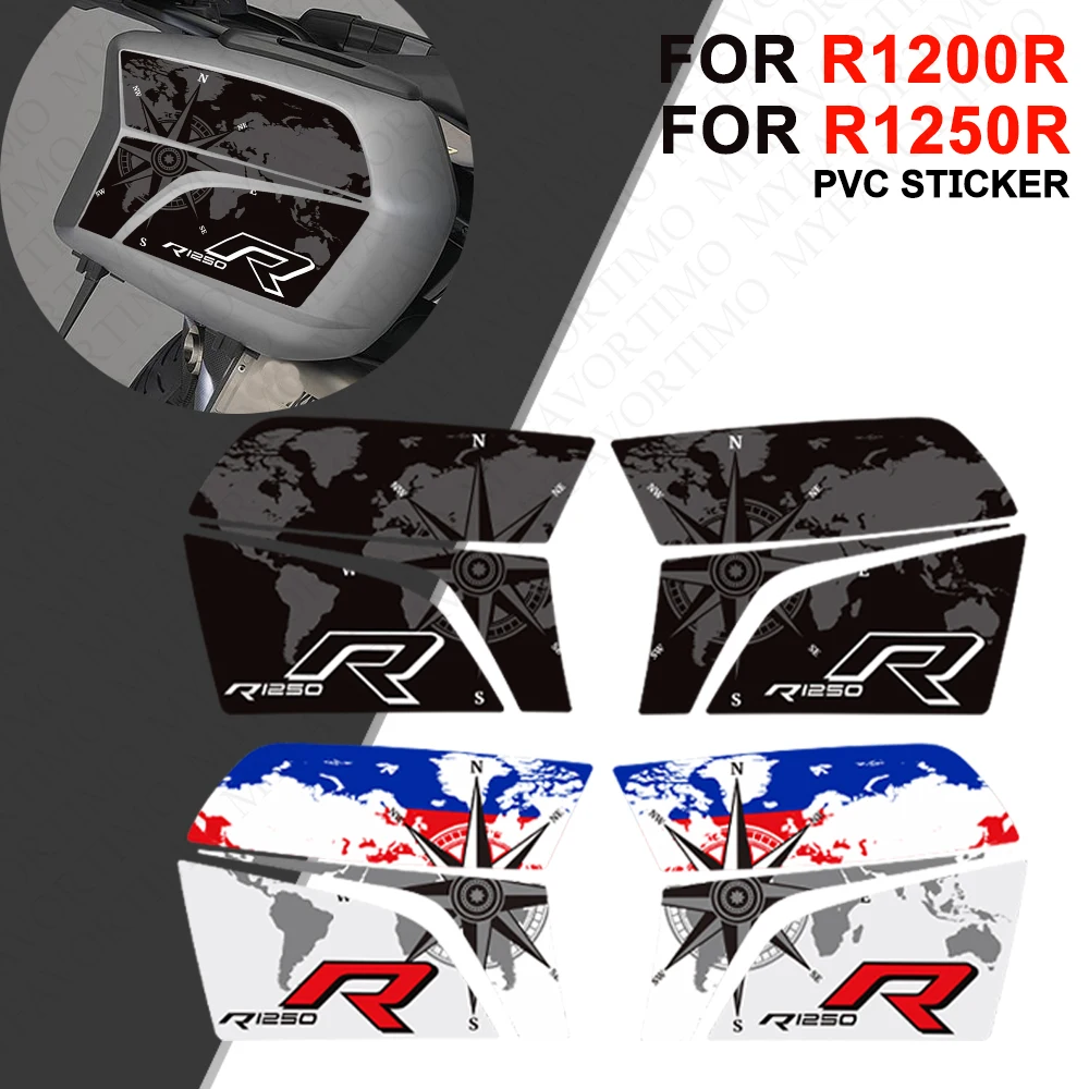 

For BMW R 1200 1250 R R1200 R1250 Motorcycle Tank Pad Trunk Luggage Cases Panniers Stickers Decals R1200R R1250R 2021 - 2024