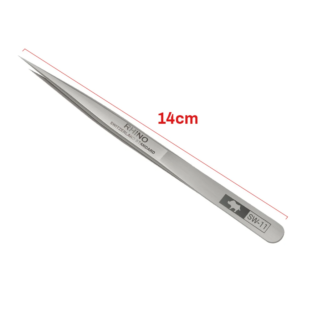 Anti-Magnetic Anti-Acid Super Hard RHINO SW Tweezers Set Switzerland Standard Special Tip Precision Forceps For Repairing Tools