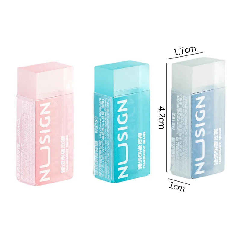 1 قطعة المطاط الشفاف محايات لينة بلون مسح نظيفة لوازم مكتبية للطلاب جميل البساطة تصميم ممحاة