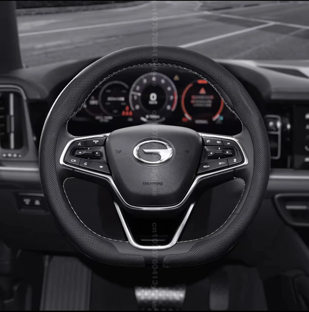 

For Trumpchi Ga3 Ga4 Ga6 Ga8 Gs3 Gs4 Gs5 Gs7 Gs8 M6 M8 Ultra thin 8D Nappa leather Car Steering Wheel Cover Auto Accessories