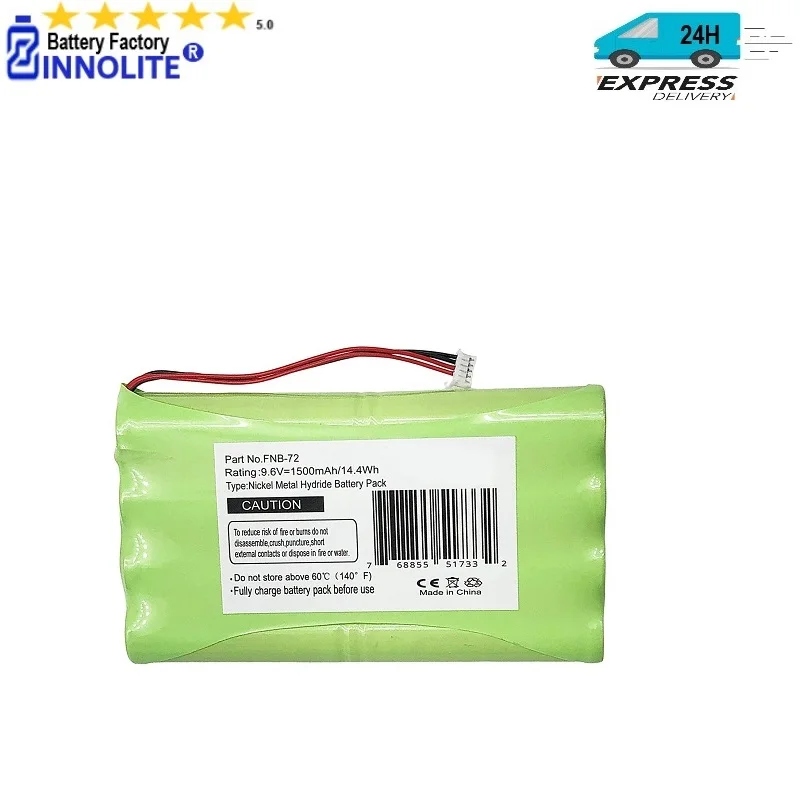 Batteria ni-mh da 9.6V compatibile con FNB-72 FNB-72x FNB-72xe FNB-72xh FNB7-72xx, FNB-85, FT-817, FT-817ND Radio bidirezionale portatile