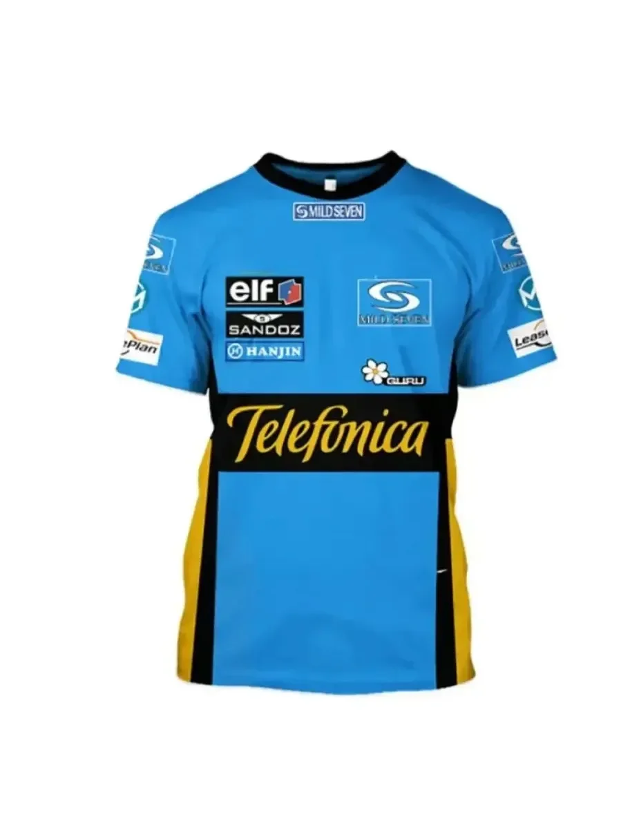 Short-sleeved round-neck sports T-shirt, fitness sports short-sleeved breathable quick-drying retro casual racing clothing