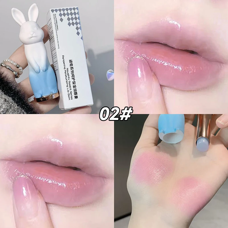 Lip Balm Cute Rabbit Moisturizing Lipstick  Color Changing Moisturizing and Anti Cracking Lipstick Four-Color Rabbit Cosmetics
