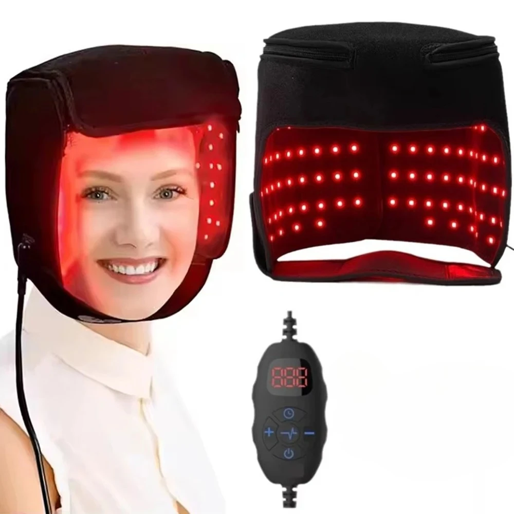 Red Light Hair Hat Oil-control, anti-hair loss, hair-fixing, hair-nourishing, hair-thickening, and hair-health promoting hat