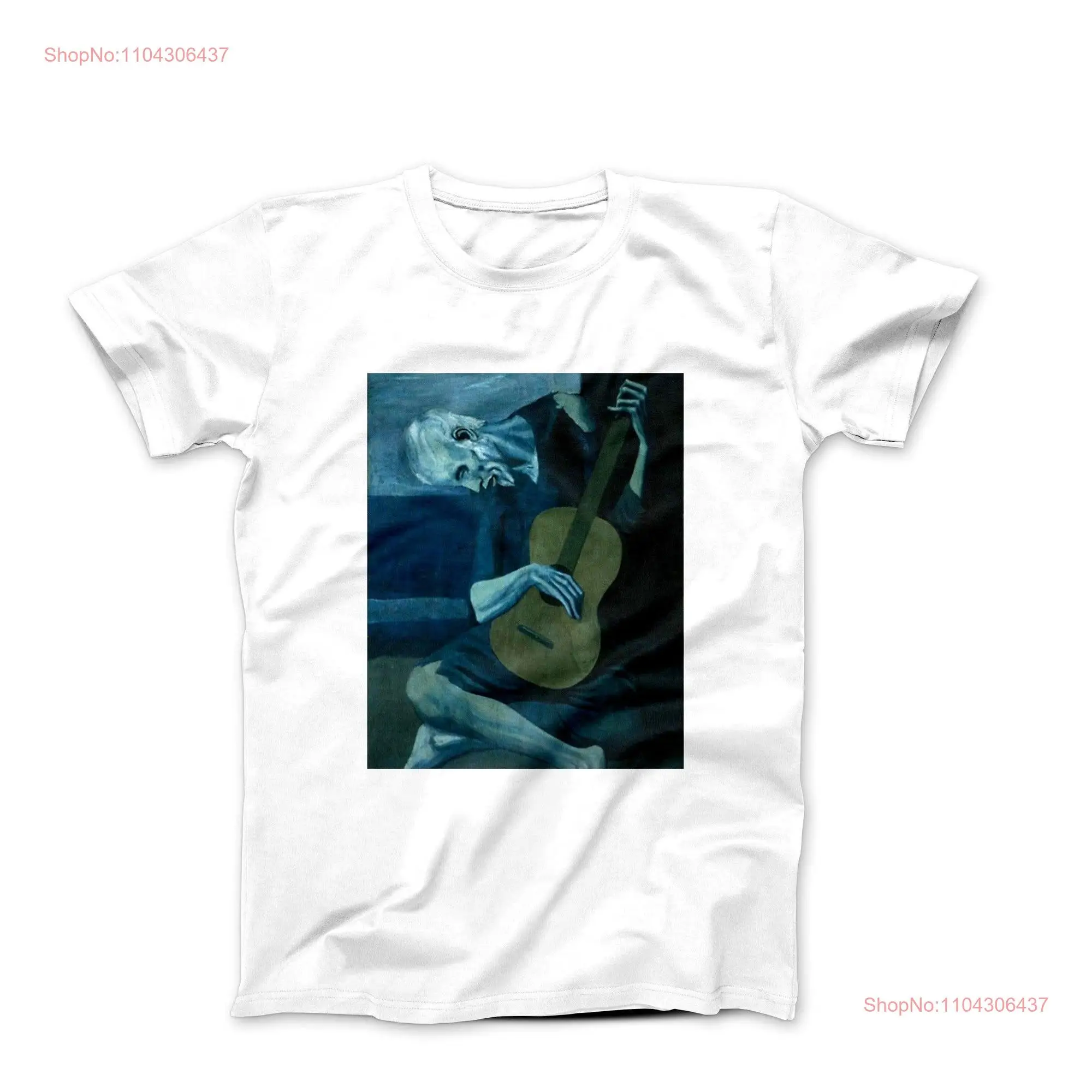 Pablo Picasso The Old Guitarist 1903 Artwork T shirt long or short sleeves