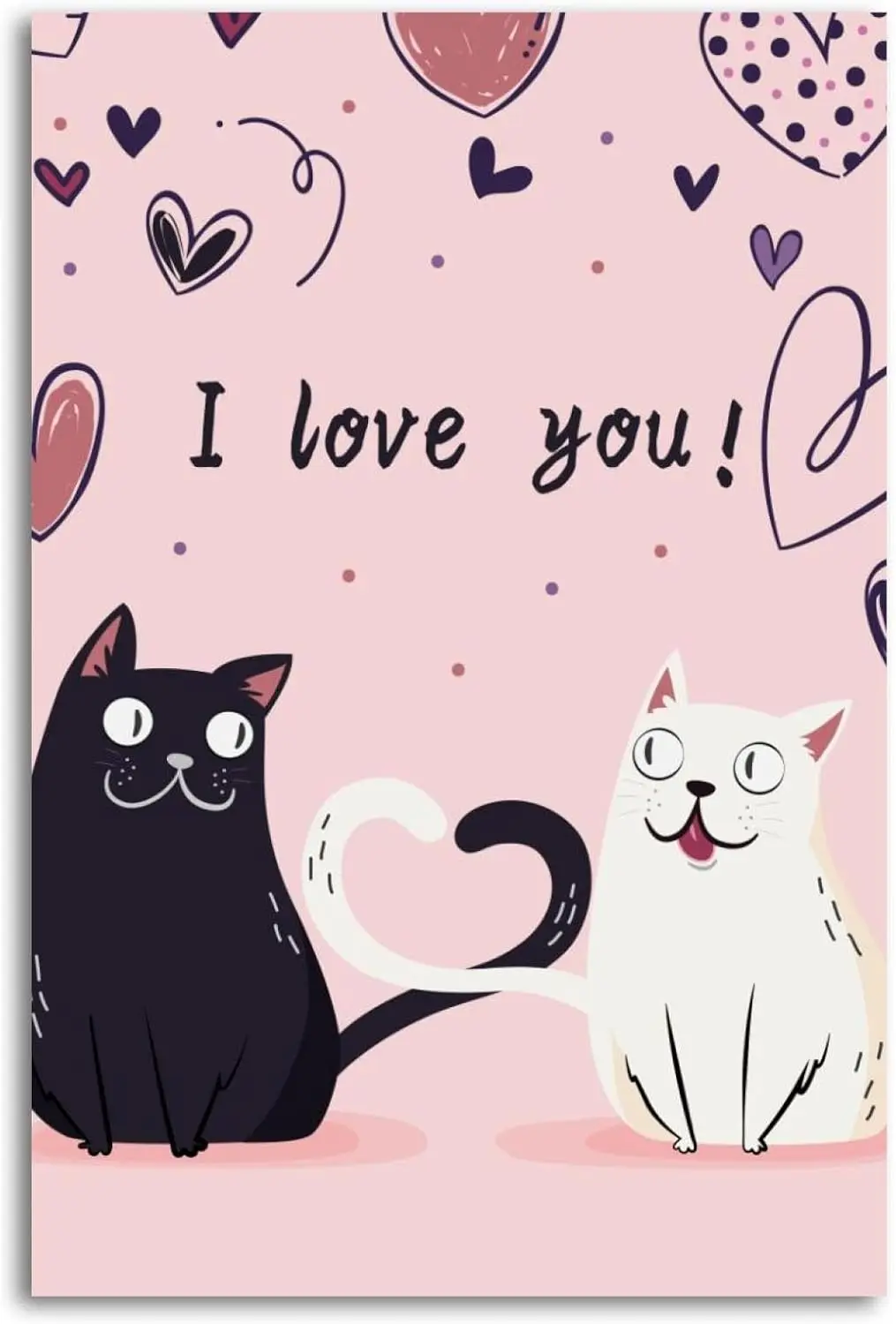 Metal Tin Signs Cats Couple Valentines Day Sign Vintage Wall Decor Tin Sign Plaque for Home Cafes Office Store Pubs Club