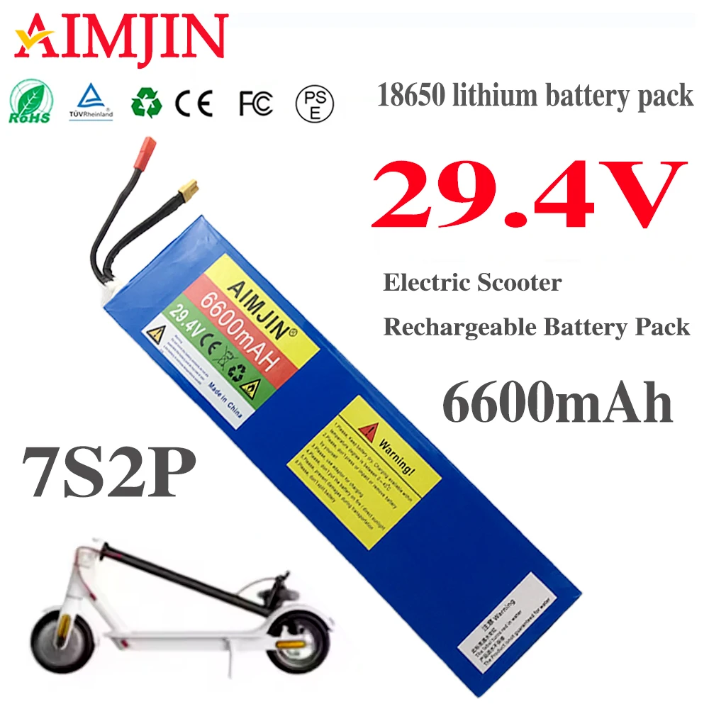 

2100% brand new scooter battery 7S2P 25.2V 6600mAh lithium-ion rechargeable battery18650 battery pack lithium