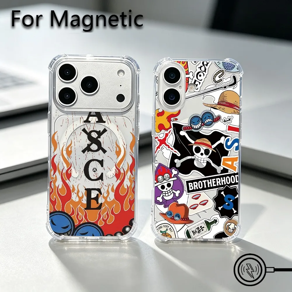 HOT Magnetic Phone Case for Samsung Galaxy A56 A36 A17 S23 S24 S25 S26 Plus Ultra Edge FE 5G Anti Cool Zoros Luffy Ones Pieces