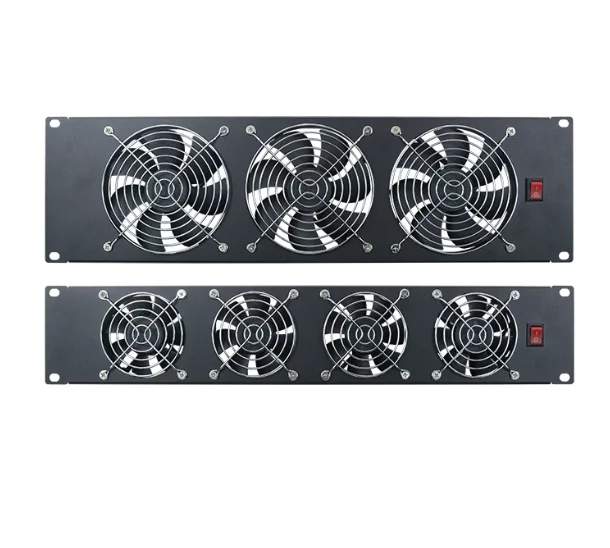 With Lightning Protection 19 Inch Server Rack Mount 2U 3U 220V High Power Exhaust Cooling Fan Panel