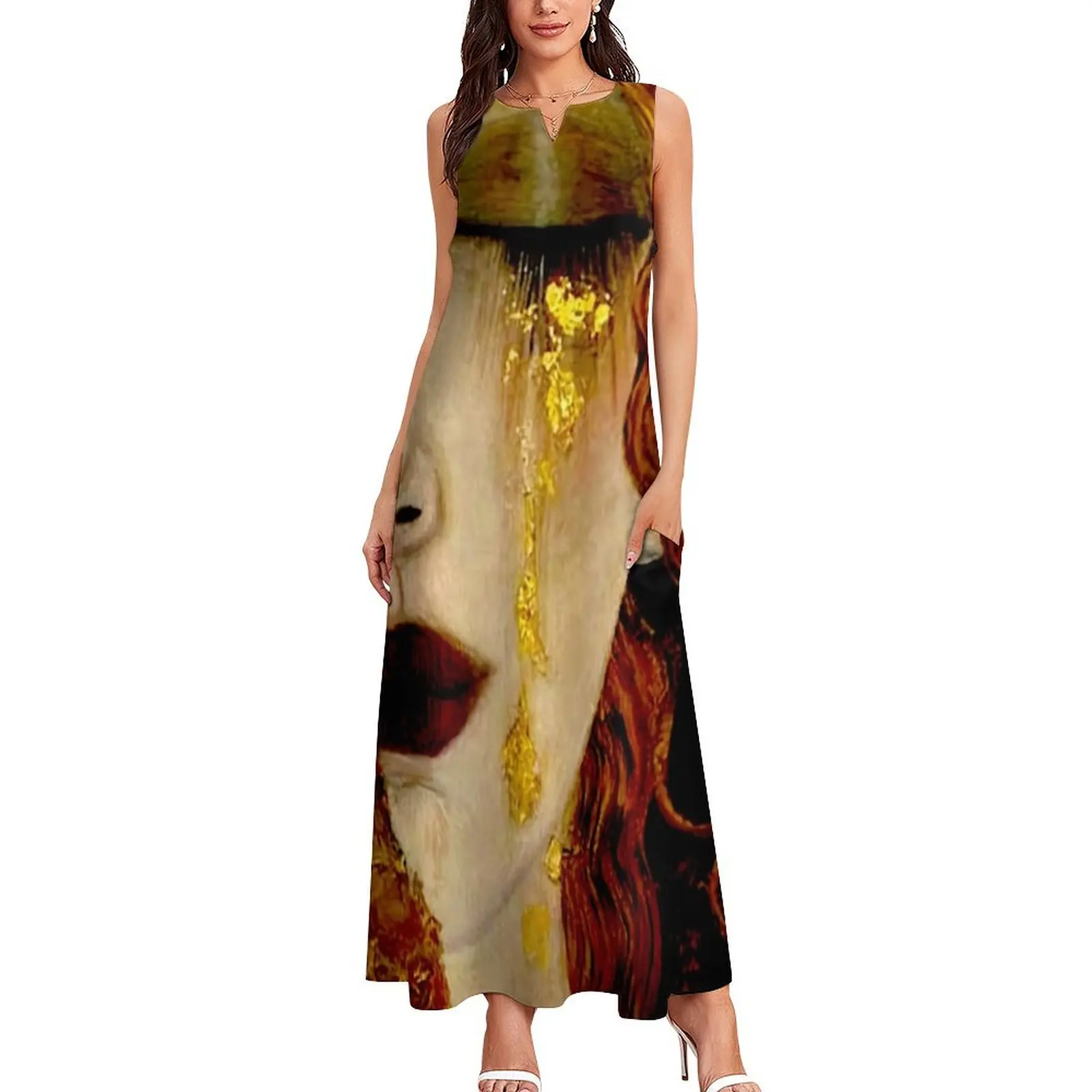 Klimt Golden Tears Long Dress elegant evening dresses for women 2025 clothes for women