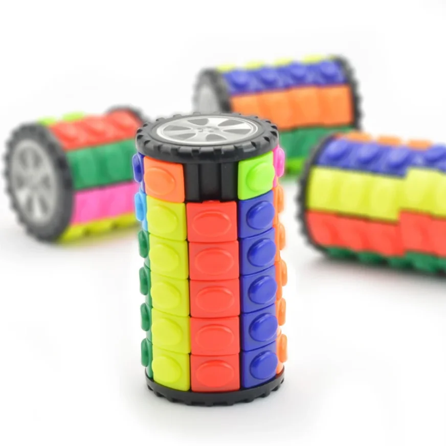 Tour de Cube de maïs magique 3D, Puzzle, roue de Cube de vitesse, jeu rotatif, jouets cylindriques pour enfants, cadeaux éducatifs, Cube Cagic