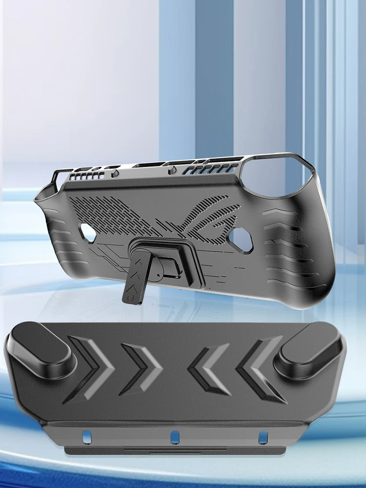 

Защитный чехол из ТПУ для Asus ROG Ally X, ударопрочный, с подставкой, защитная накладка с кольцами для большого пальца и защитой экрана