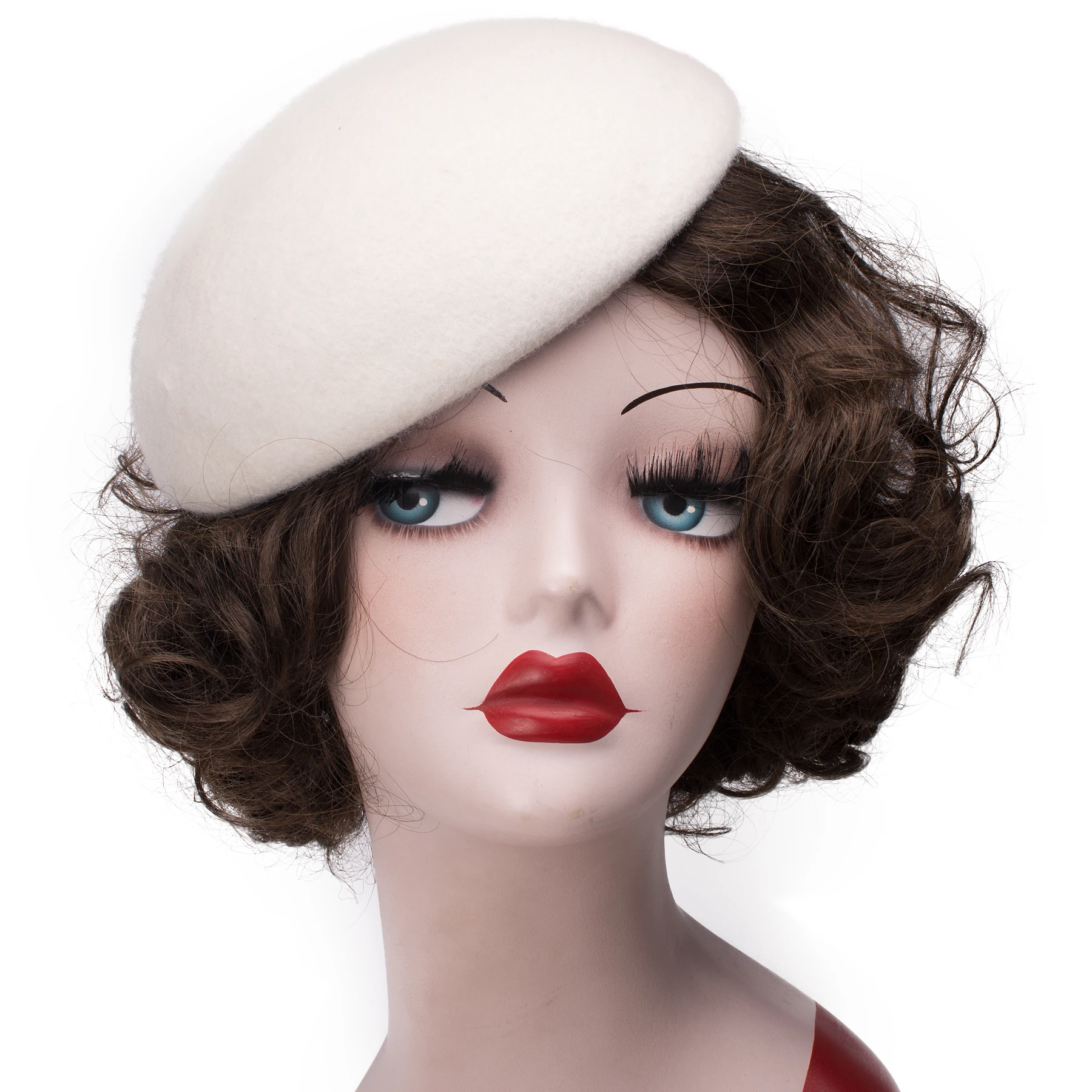 Winter Beanies Womens Beret 100% Wool Hats Circle Round Pillbox Hats Ladies Millinery Supply Hat Base Cocktail Wedding Hat A048