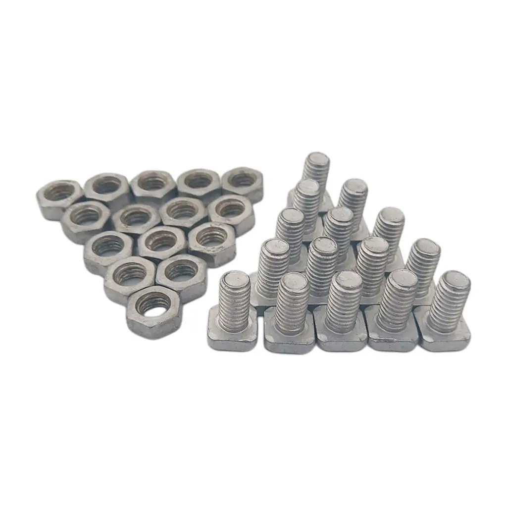 Baoblaze15x Sturdy Aluminium Alloy Greenhouse Nuts And Bolts Hard Replacement