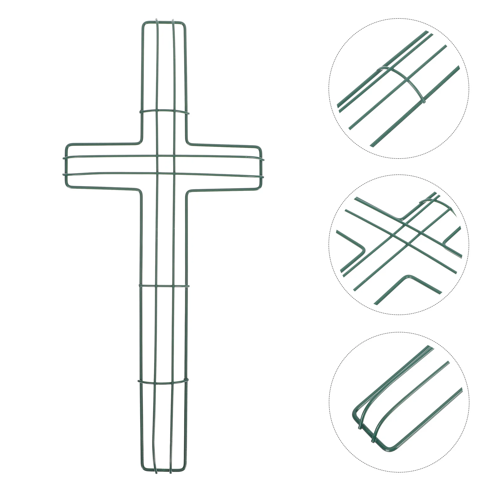 

1pcs Diy Frame Inch Supplies Diy Making Tool Cross Cross Shaped Rack Shaped Wreath Rack Wreath Supplies For Holiday Decor