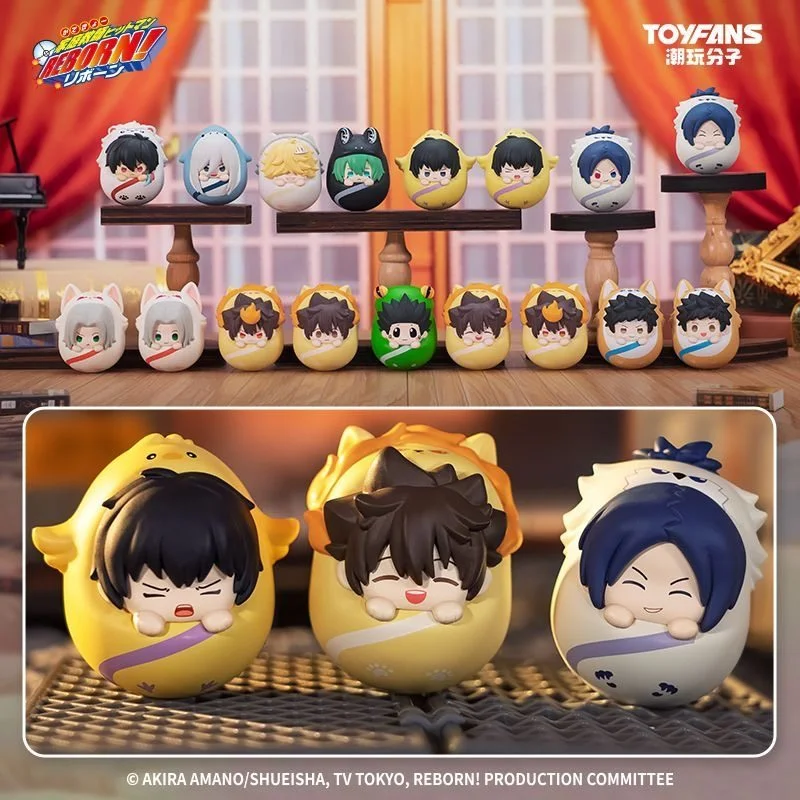 Caja Sorpresa Original Hitman REBORN, Serie Hitman REBORN Cute Pet Daruma, Mini Figuras Misteriosas, Regalo Secreto