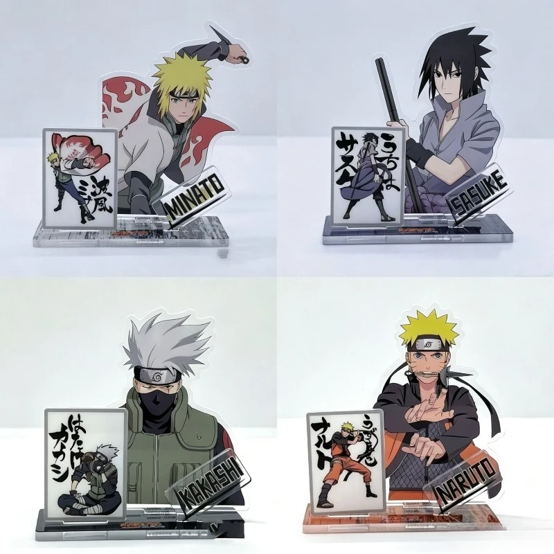 Naruto Uchiha Sasuke Cartoon Cute Acrylic Standee Anime Student DIY Desktop Decoration Toy Anime Merchandise Wholesale