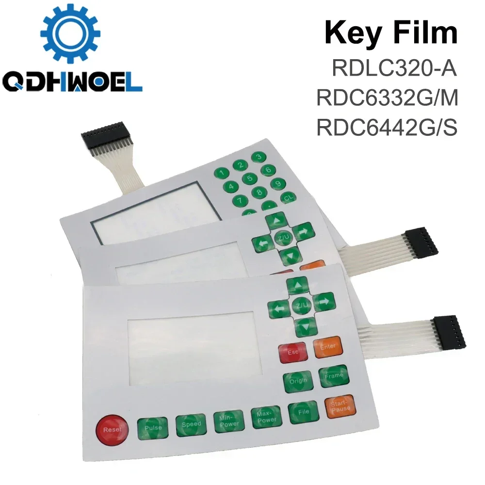 QDHWOEL Ruida Control Cards Membrane Switch for RDLC320-A RDC6332M RDC6442S RDC6332G RDC6442G Panels Key Film Keyboard Mask