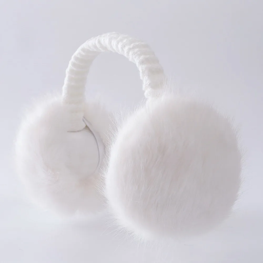 Inverno quente dobrável earmuffs proteção contra frio engrossado dobrável orelha mais quente anticongelante pele do falso orelha-muffs para mulheres ao ar livre