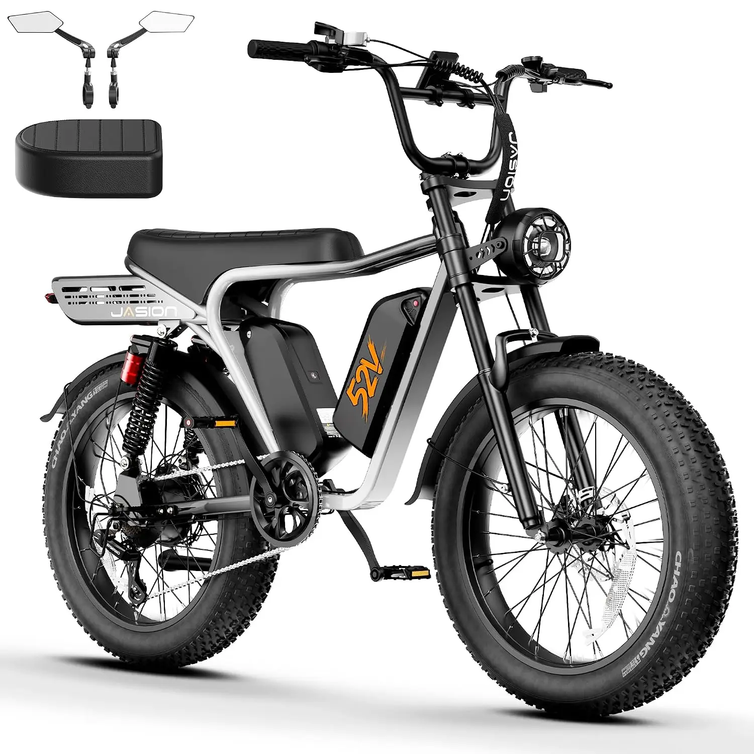 Dual Battery Electric Bicycle 150-Mile Long Range Fat Tire Mountain E-Bike, Customized