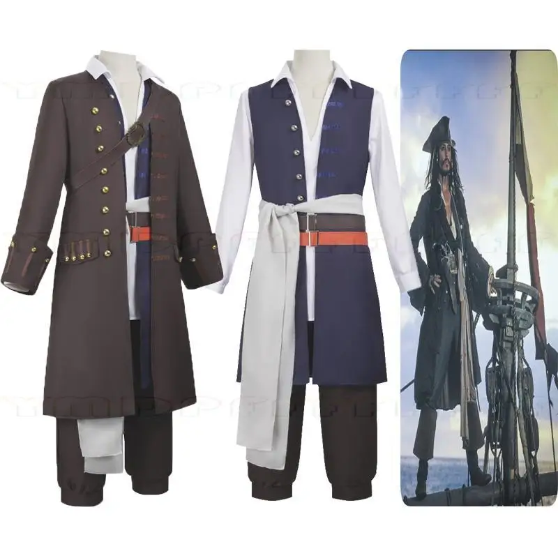 

TVJack Sparrow Pirates of the Caribbean cosplay set Halloween Carnival adult costume hot selling