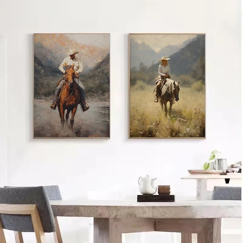 Retro Western Cowboy Quotes I Love You Till the Cows Come Home Poster Canvas Painting Wall Art Pictures Home Decor Gift