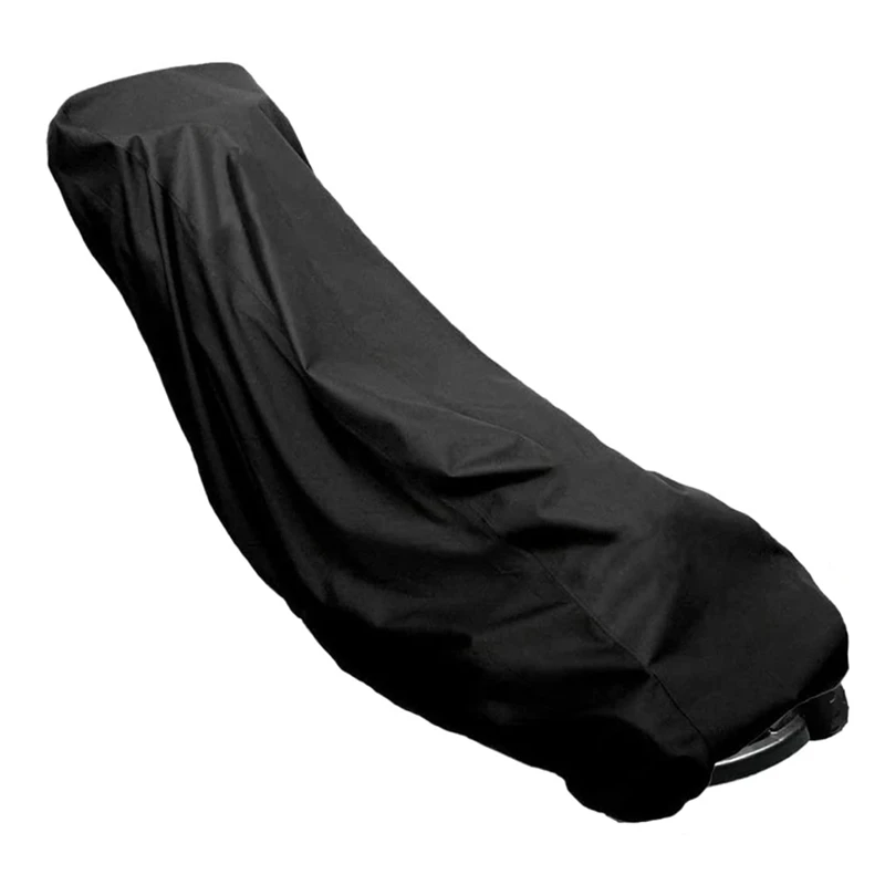 1 Pcs Heavy Duty Polyester Oxford Waterproof Lawn Mower Cover Black Uv, Dust, Wind Protection