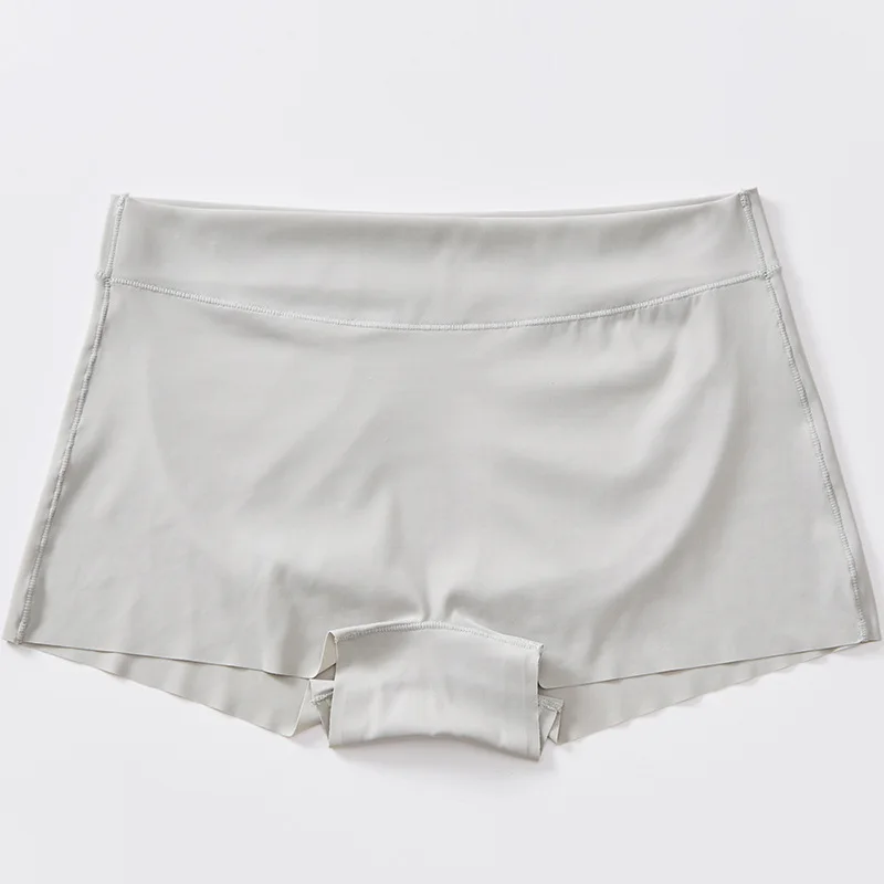 กางเกงในสตรีแบบบาง กระชับ ป้องกันการโป๊ ผ้าไหมน้ำแข็ง สีพื้น สำหรับปั่นจักรยาน ฤดูใบไม้ผลิและฤดูร้อน
