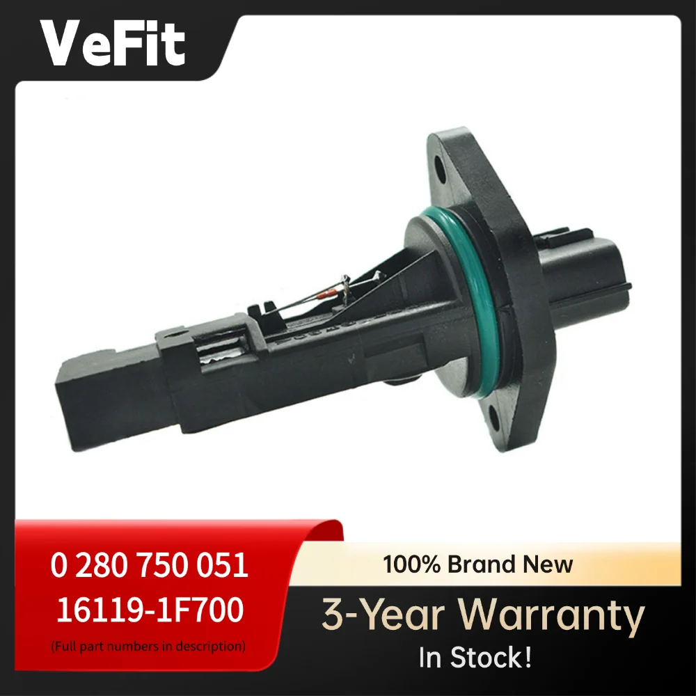 

Mass Air Flow Sensor MAF 0280750051 16119-1F700 16119-257502 for Nissan Micra K11 1.0 1.3 1.4 16V 1.5D 1992-2003