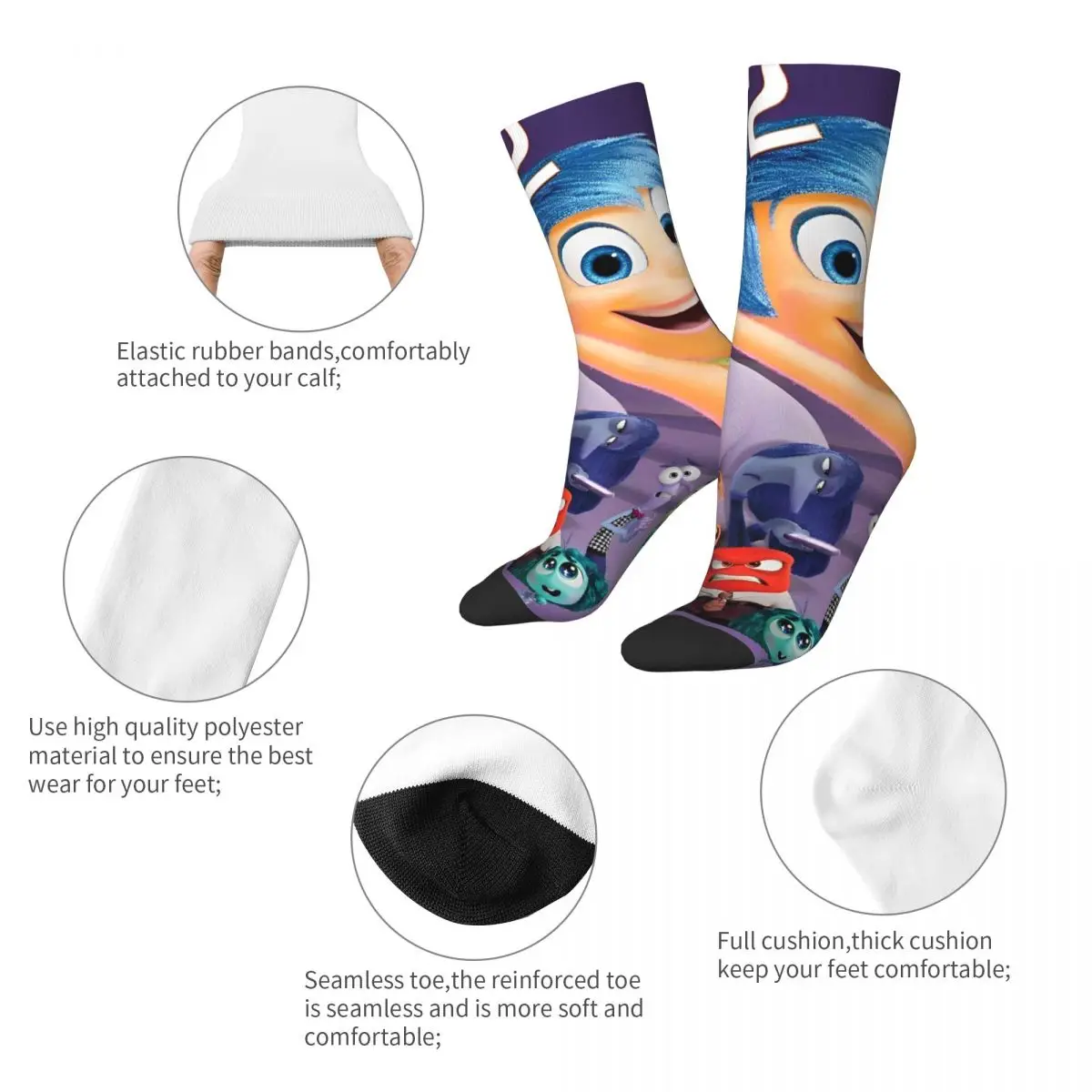 Von innen nach außen 2 Cartoon Socken Winters trümpfe Mode Unisex Männer bequeme Socken gedruckt Outdoor-Sport Anti-Schweiß-Socken