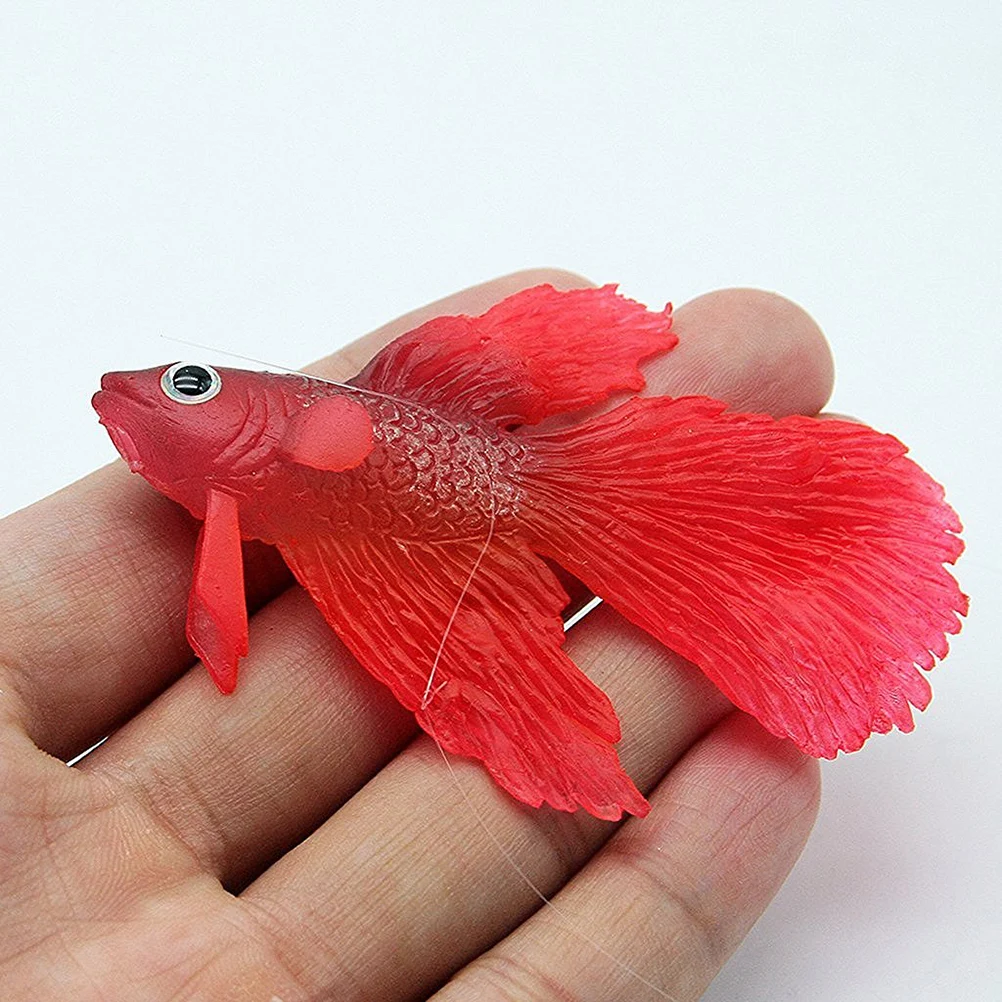 

Glowing Betta Decor Artificial Floating Betta Fish Tank Decor Fish Tank Night Light Silicone Pet Supplies ornaments