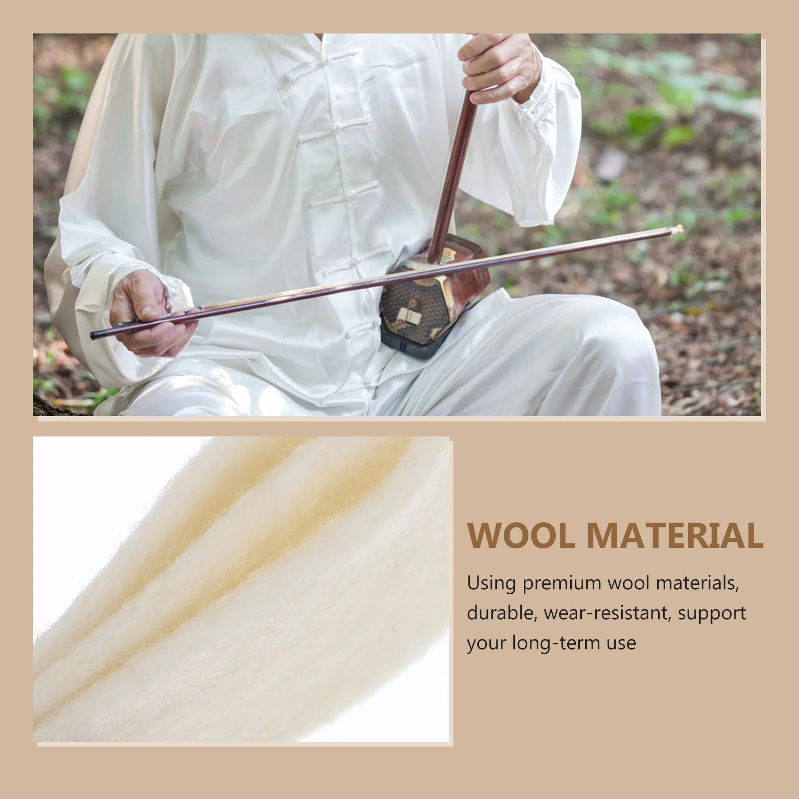 

4Pcs Erhu Mute High Class Wool Filter Pad Minimizes Noise While Preserving Sound Quality Ideal for Practice Sessions Home Use