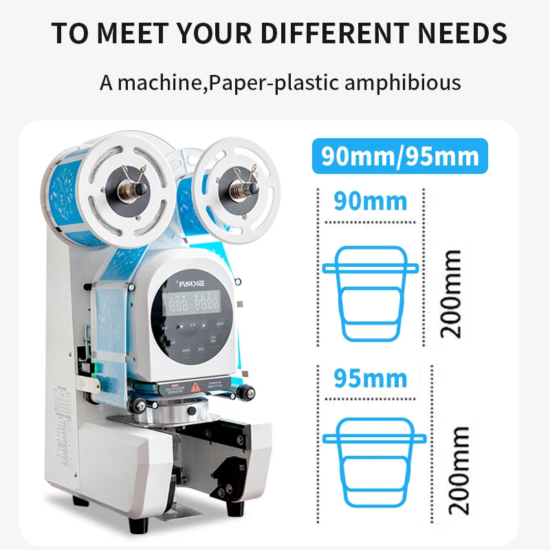 CE 95mm 90mm Electric Commercial Coffee Bubble Tea Sealing Machine for  Plastic Cup  Sealing Machines