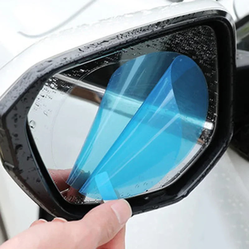 Rearview Mirror Rainproof Film Set Car Truck Window Glass Anti-fog Waterproof Stickers Rainy Day Safe Driving Rain Proof Films