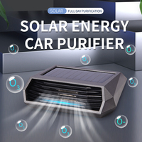 Solar Car Air Purifier Freshener Usb Rechargeable Oxygen Purifier Negative Ion Filter Pm2.5 Smoke Remover Car Accessories