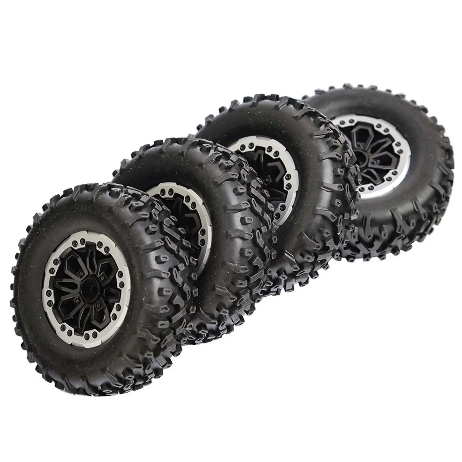 4 Pieces RC Tire Wheels for 1/16 1/12 Scale 72mm Accessories Soft Tire Wheels Tyres Set Replacement Part for C34 B24 C14 C24 B14