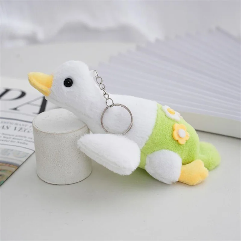 4 Color Flower Goose Plush Toy Cute Pendant Stuffed Animal Bag Doll Keychain For Girls Christmas Gift Wedding Party Decor