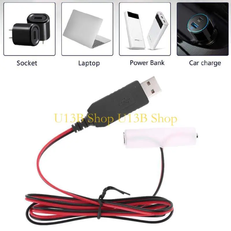 U13B Battery USB Power Supply Cable Battery for LED Strip Light Calculator