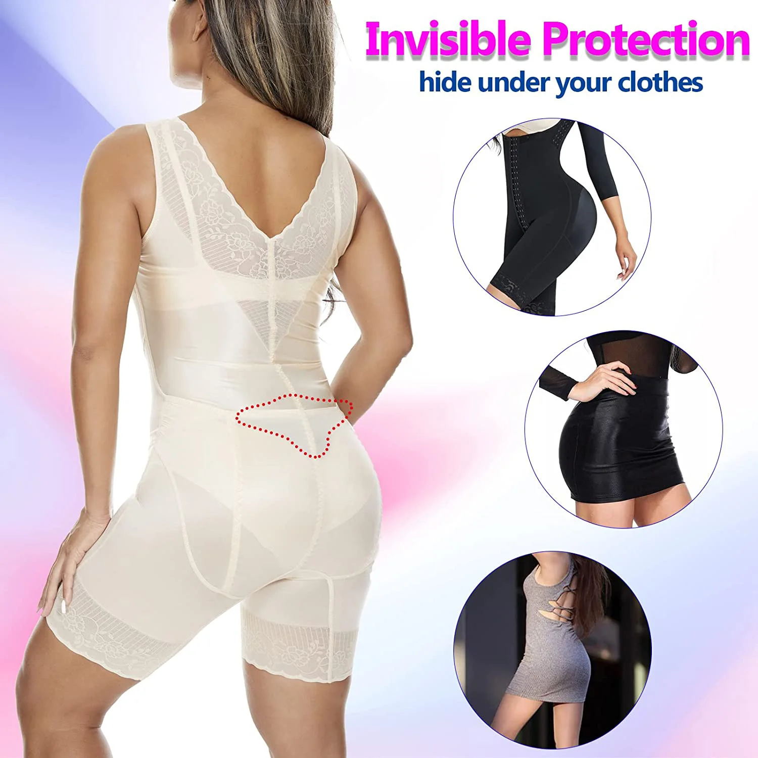 لوح خلفي من إسفنج الليبو، قالب قطني BBL، لوح إسفنجي ليبو مضغوط للظهر لاستعادة BBL وشفط الدهون بعد الجراحة