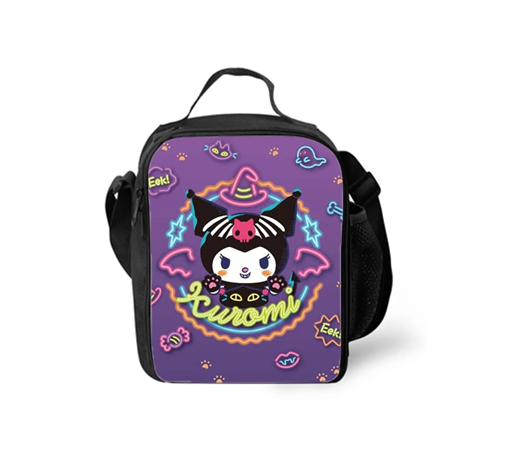 Elementary Boy Girl Kuromi Classic Lunch Box-Leakproof Cooler Bag-Durable Insulated Lunch Tote for Kid